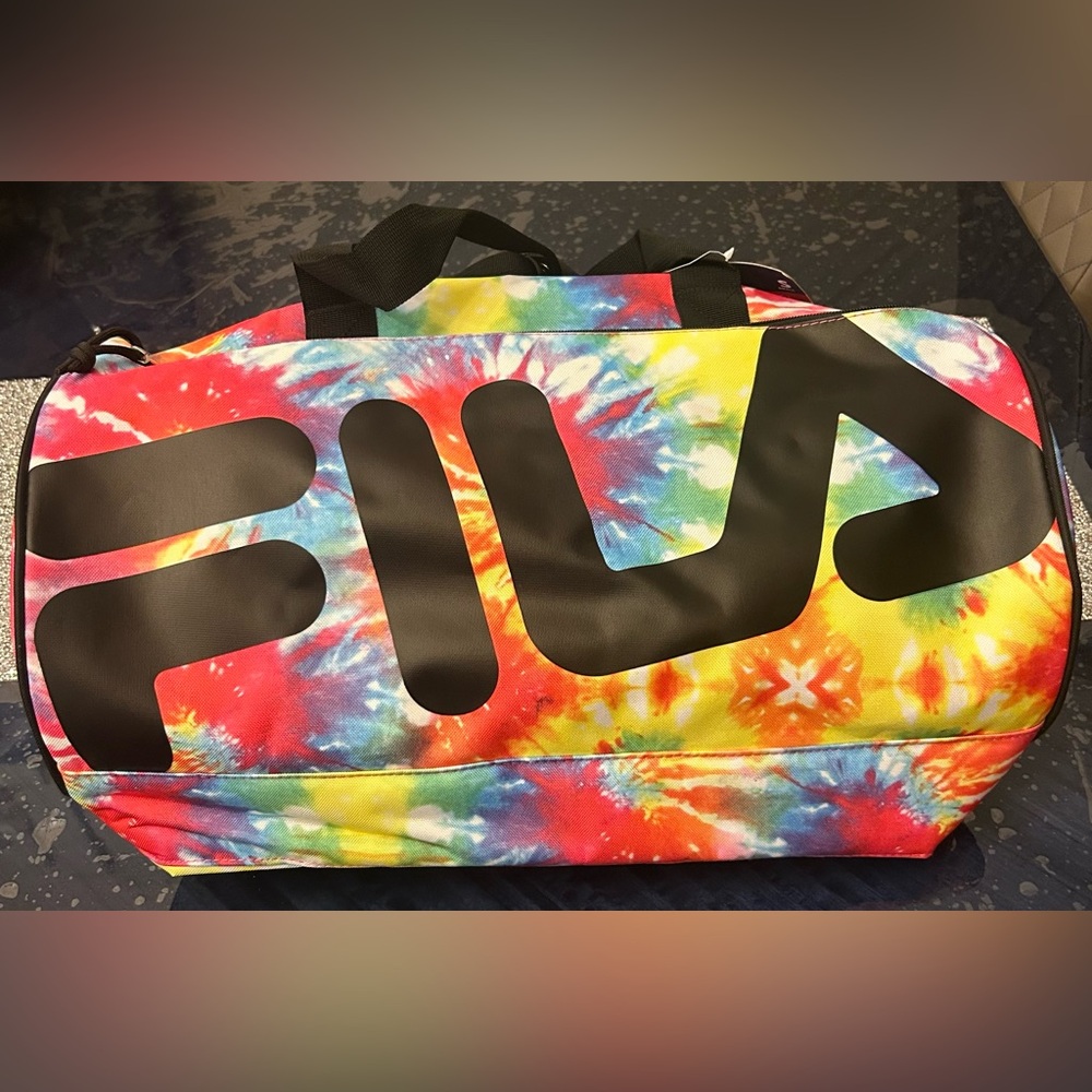 FILA ASIA SPORT DUFFEL BAG GYM BAG TIE DYE WEEKENDER Small